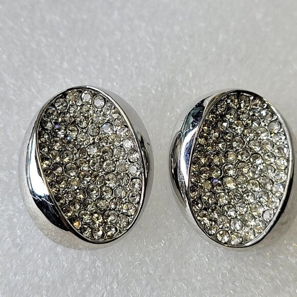 Silver Tone Crystal Fashion Earrings - Picture 10 of 13